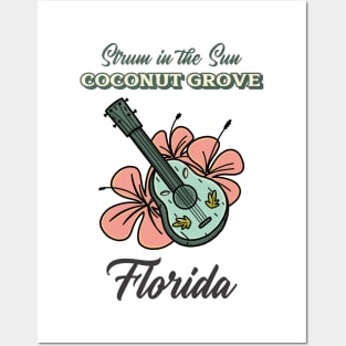 Strum in the Sun Coconut Grove Florida Posters and Art